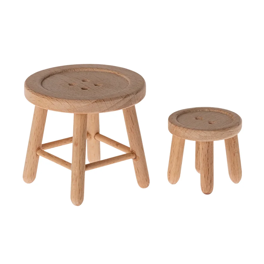 Maileg Tisch und Stuhl Knopf, Maus