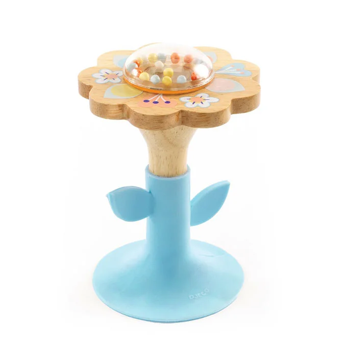 Djeco Baby-Rassel mit Saugnapf, Blume
