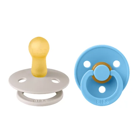 BIBS 2er-Pack runde Schnuller, Gr. 2 (6-18 M), Mushroom/Breeze