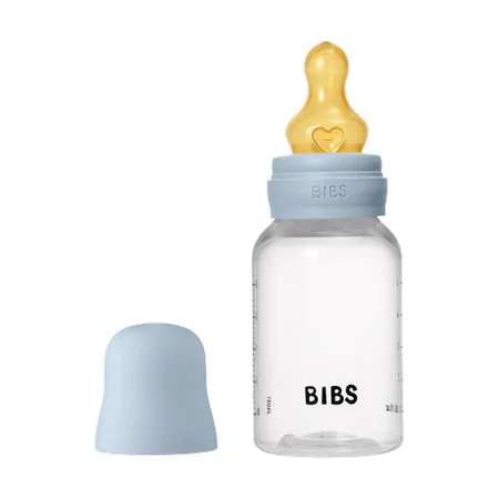 BIBS Babyflasche 150 ml, slow flow, Baby Blue