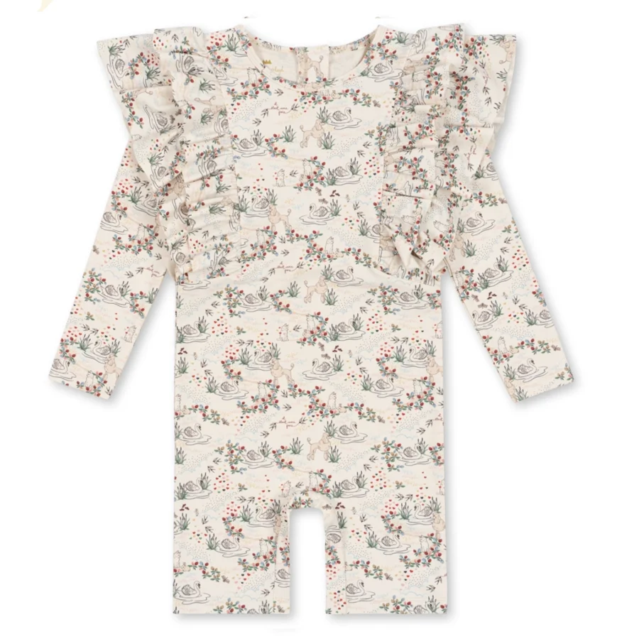Manuca Onesie-Overall mit Rüschen, mizumi, Konges Sløjd 