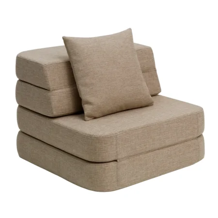 3-Fold Sofa Single, sandfarben, byKlipKlap