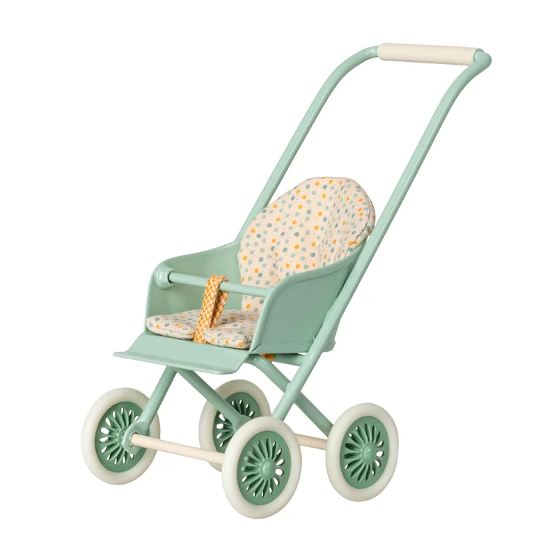Maileg Kinderwagen, Mikro - mint