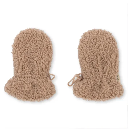 Konges Sløjd Grizz Teddy-Babyfäustlinge, oxford tan