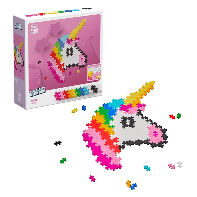 Plus Plus Puzzle nach Nummern Einhorn, 250 stk