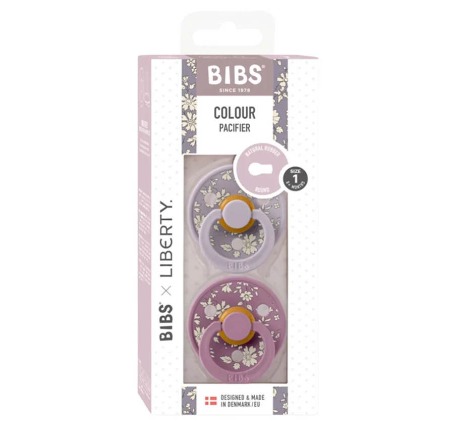 BIBSxLiberty 2er-Pack Schnuller, Gr 1 (0-6 Monate) capel / fossil grey mix