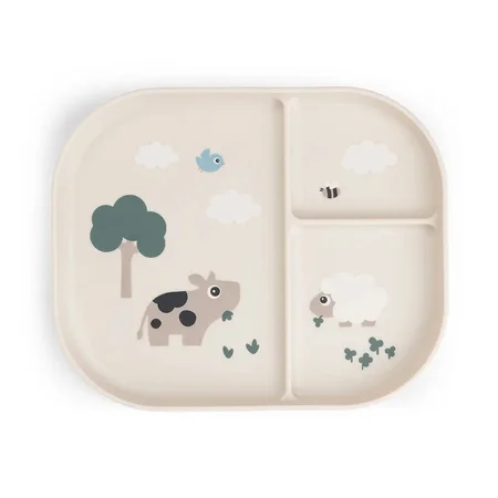 Done by Deer Foodie raumaufgeteilter Teller, tiny farm sand