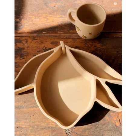 Konges Sløjd Zitronen-Silikon-Geschirrset, warm clay