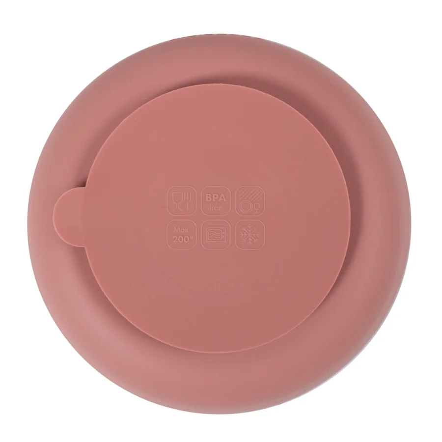 Filibabba Silikonteller unterteilt, rosa 