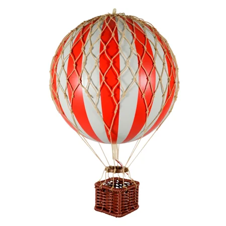 Authentic Models luftballon 18 cm - rød og hvid