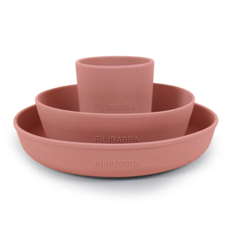 Filibabba Silikon-Geschirrset, rosa