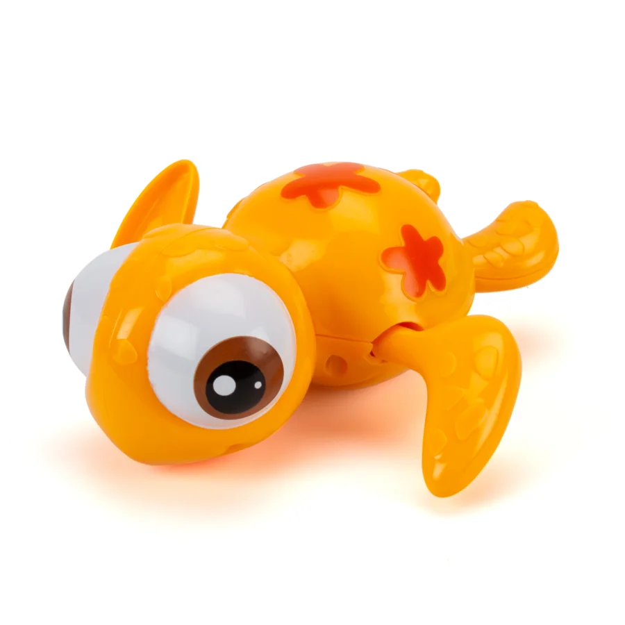 Aufzieh-Badeschildkröte, orange, Magni
