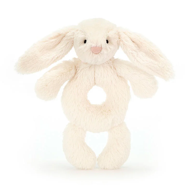 Jellycat Bashful kanin rangle, Creme