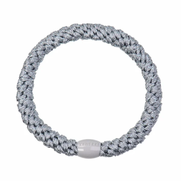 Kknekki hårelastik, College Grey glitter