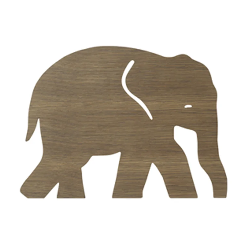 Ferm Living væglampe, elefant - smoked oak