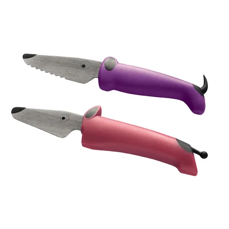 Kinderkitchen køkkenknive, fuchsia og lilla