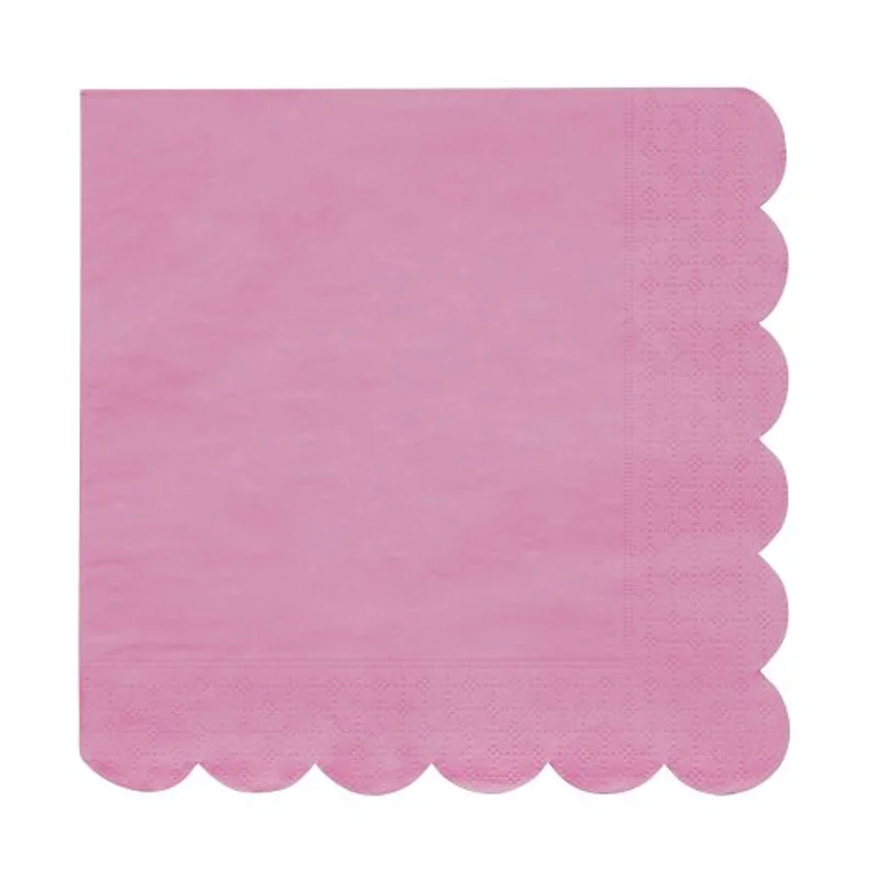 Meri Meri eco servietter, store - deep pink