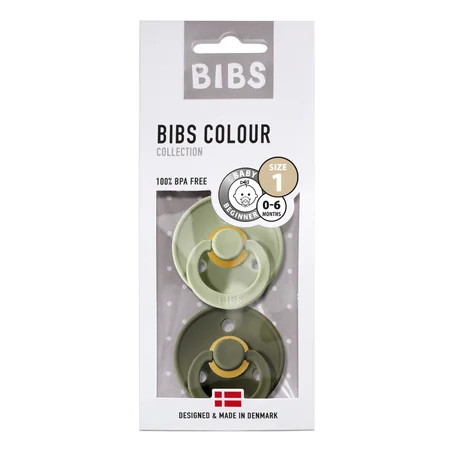 Bibs 2-pak rund sut, str 1 - Sage/Hunter Green