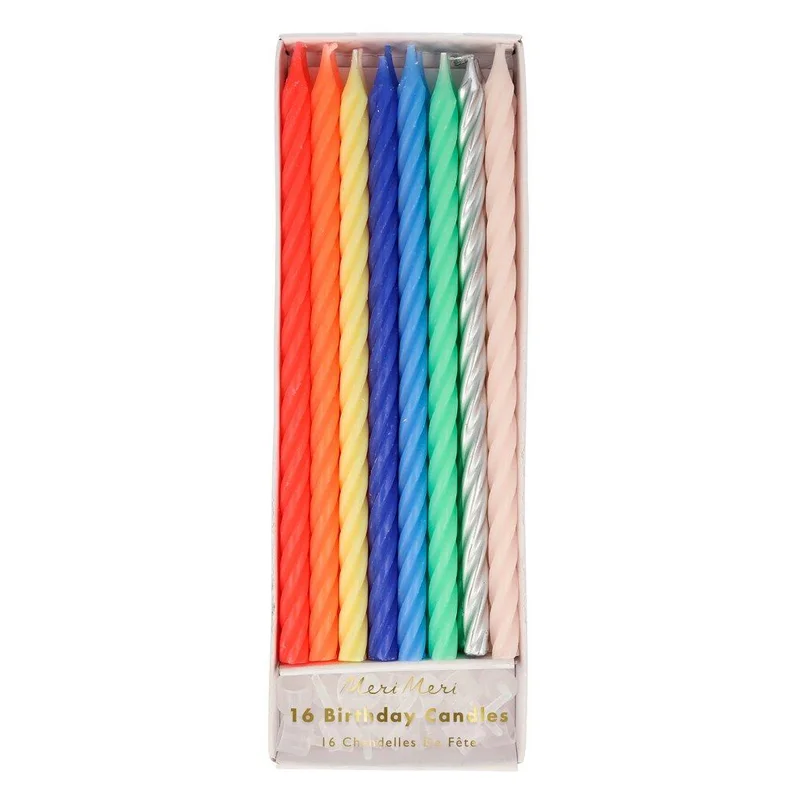 Meri Meri lagkagelys, multi neon snoet