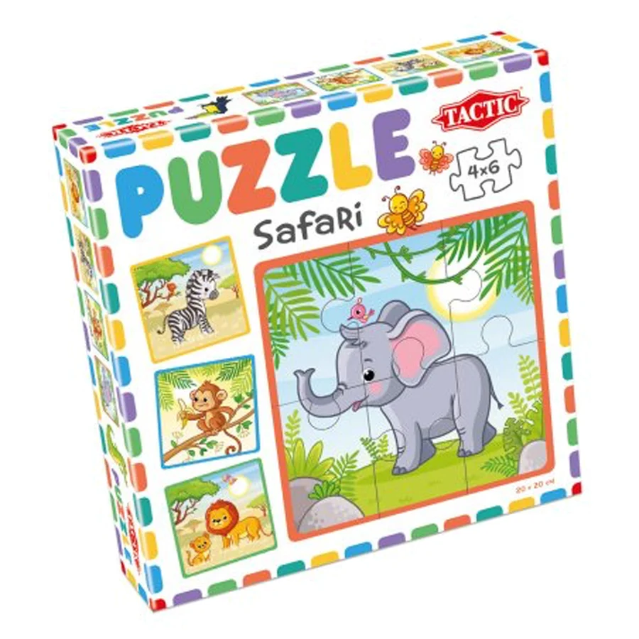 TacTic My First Puzzles, Safari - 6 x 4 brikker