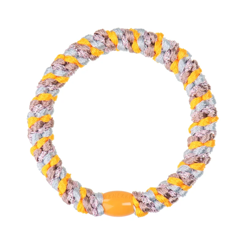 Kknekki hårelastik,  Mix LightPink Orange glitter