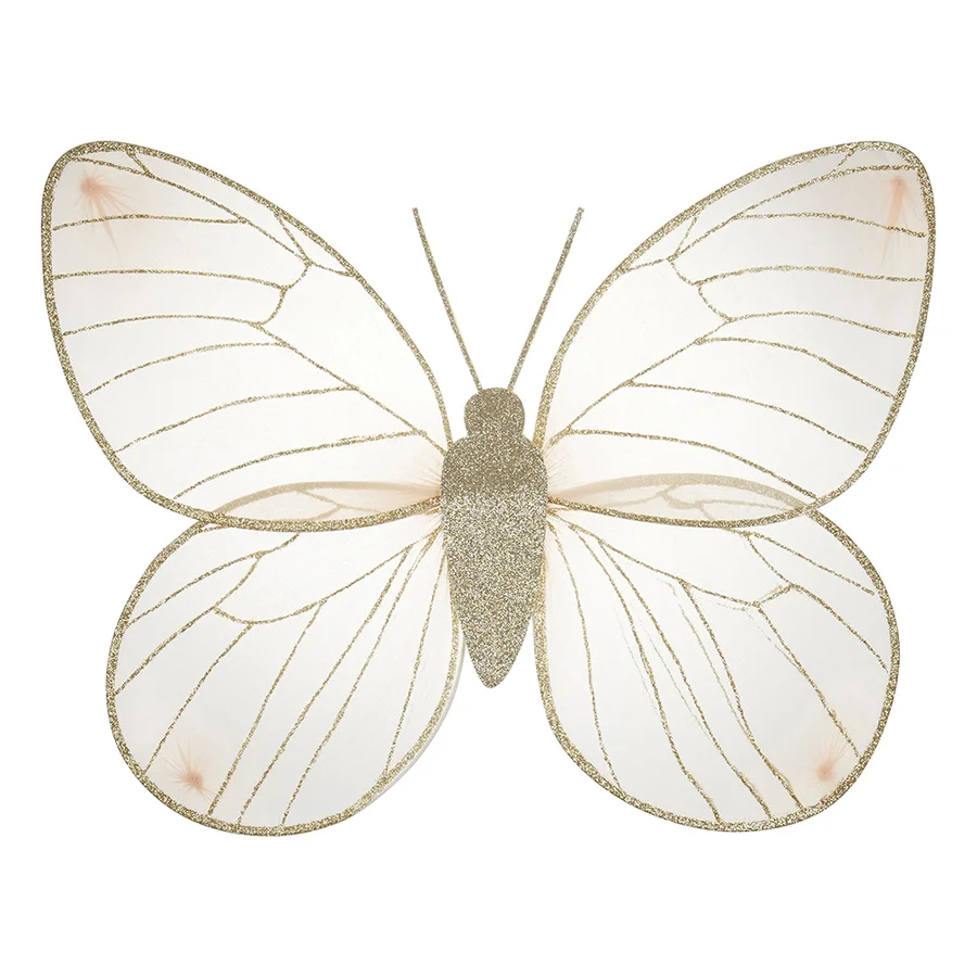 Mimi & Lula sommerfugl vinger, rosa m.glimmer