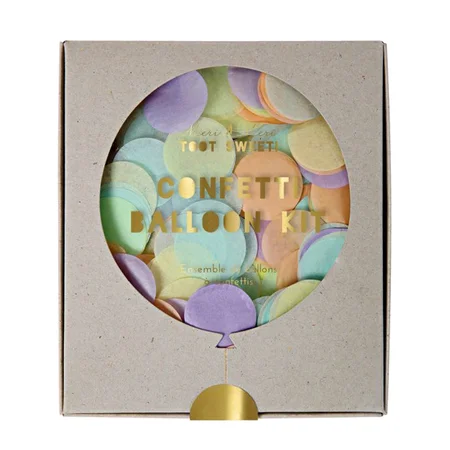 Meri Meri balloner med konfetti, pastel