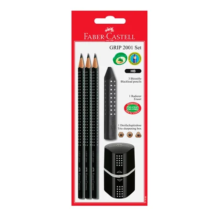 Faber-Castell grip skrivesæt, sort