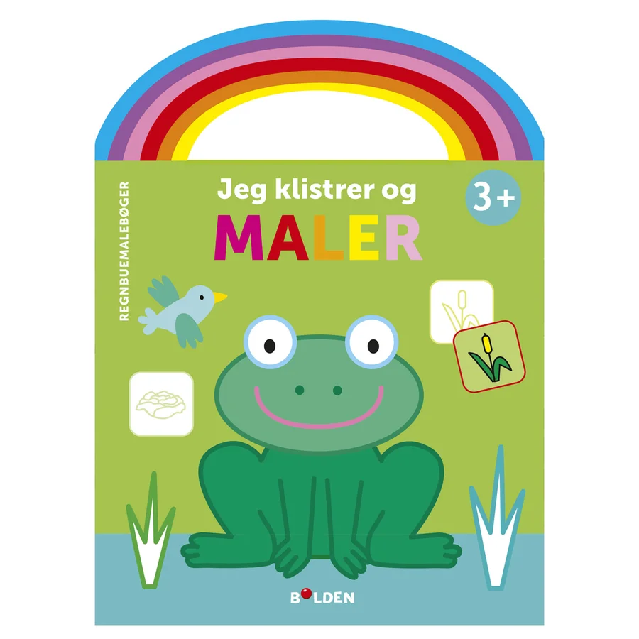 Regnbuemalebog - Jeg klistrer og maler (frø) - fra 3 år