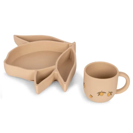 Konges Sløjd Zitronen-Silikon-Geschirrset, warm clay
