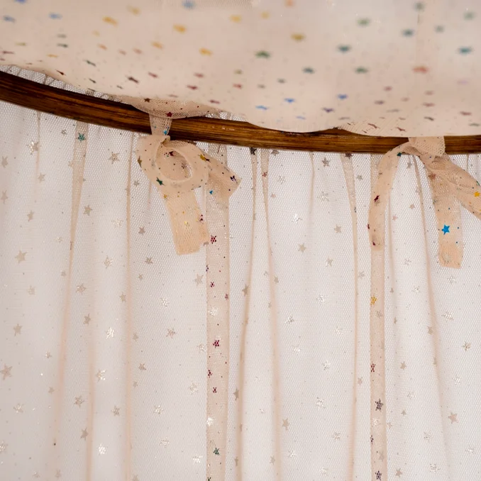 Konges Sløjd Betthimmel aus Tüll, etoile multi sparkle