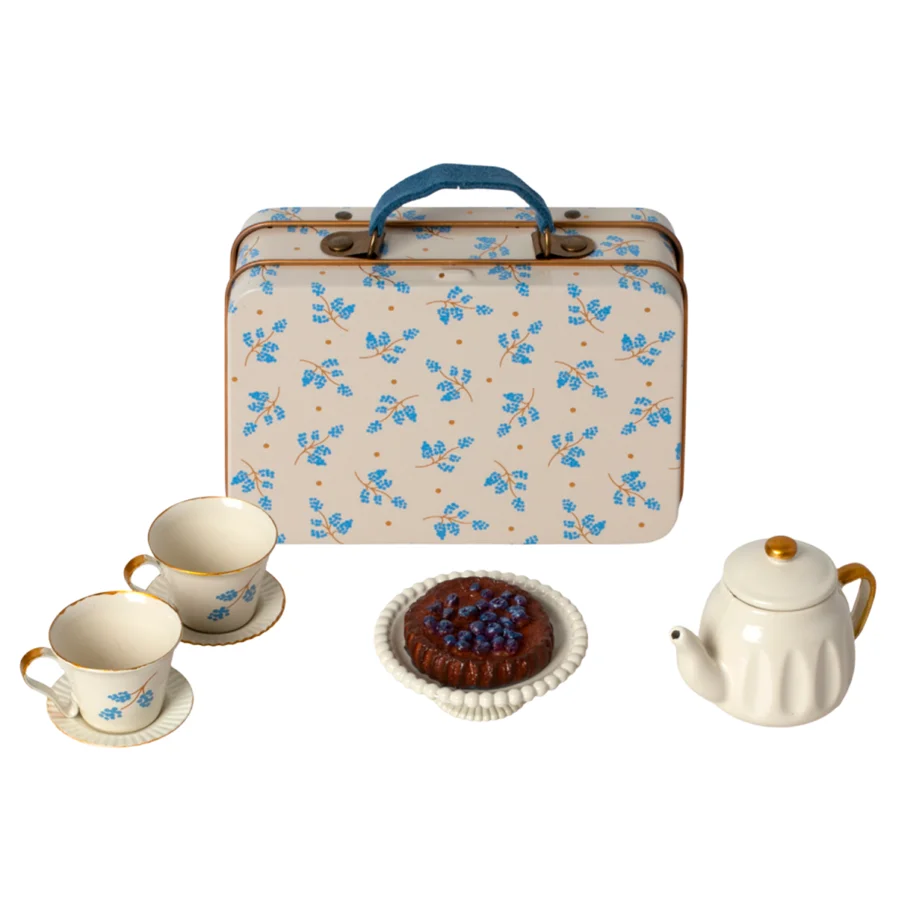 Maileg Nachmittags-Kaffeeset für die Mäuse - blau madelaine
