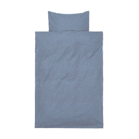 Ferm Living junior sengetøj, Faded Blue/Chocolate