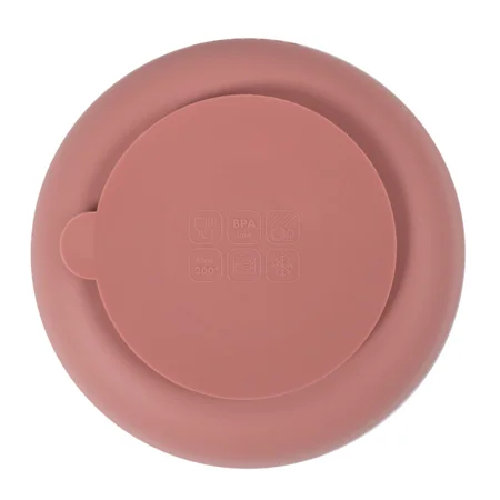 Filibabba Silikonteller unterteilt, rosa 