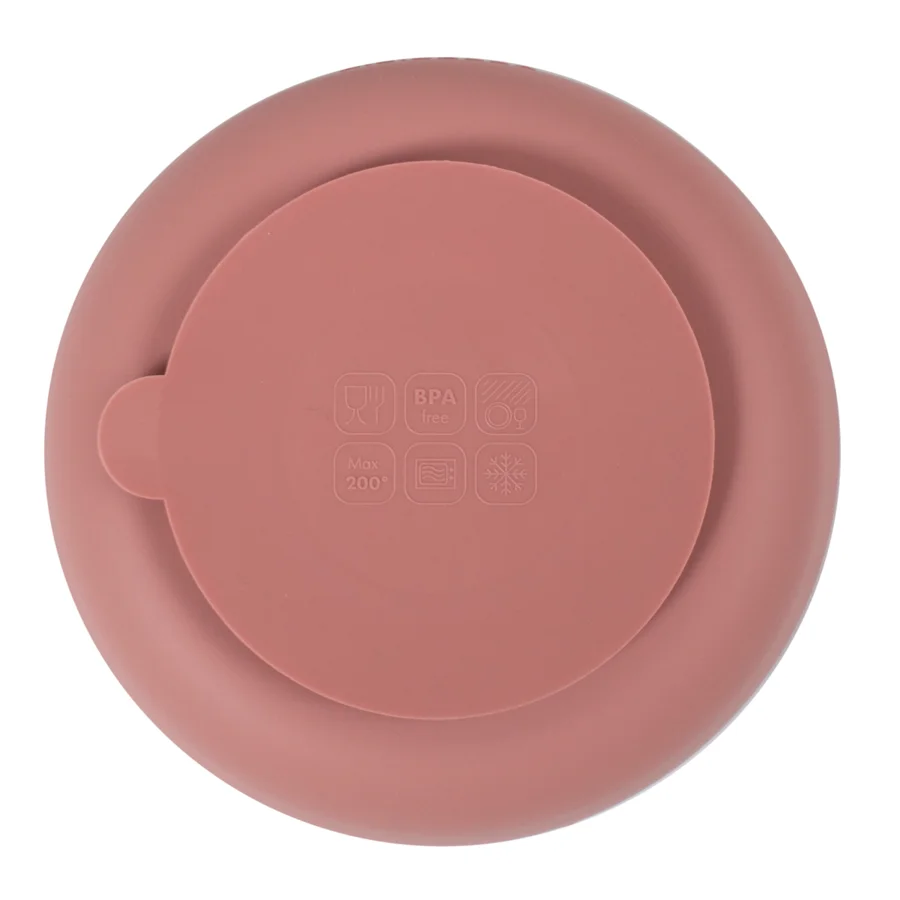 FILIBABBA Silikon-Saugnapfteller 2er-Pack, rose