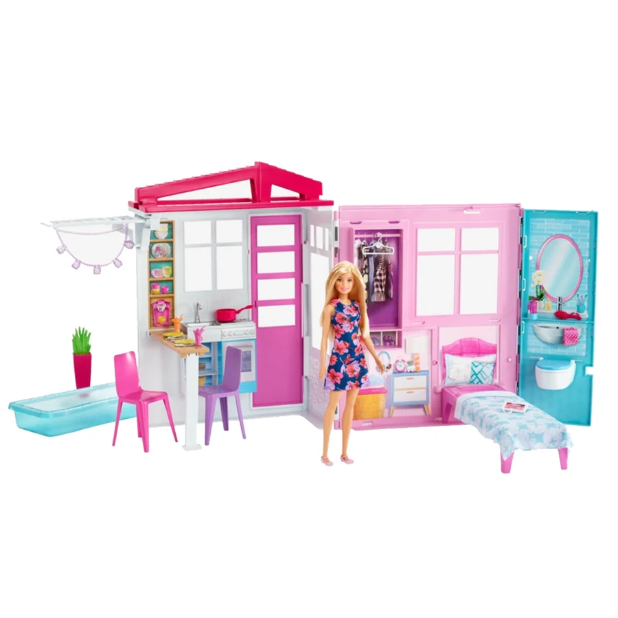 Barbie dukkehus og møbler, inkl dukke