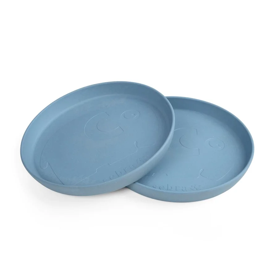  Sebra 2-pak MUMS tallerkener, Powder Blue     