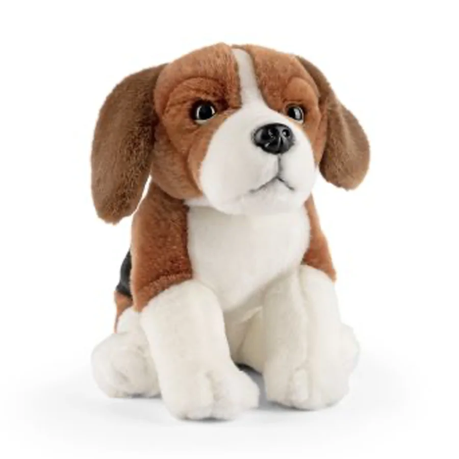 Living Nature siddende beagle bamse