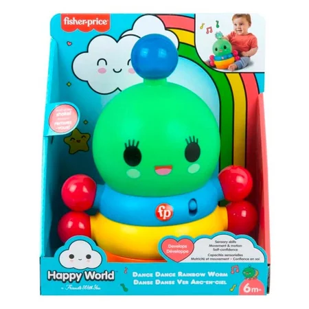Fisher Price Happy World Bop & Wobble Rainbow Worm