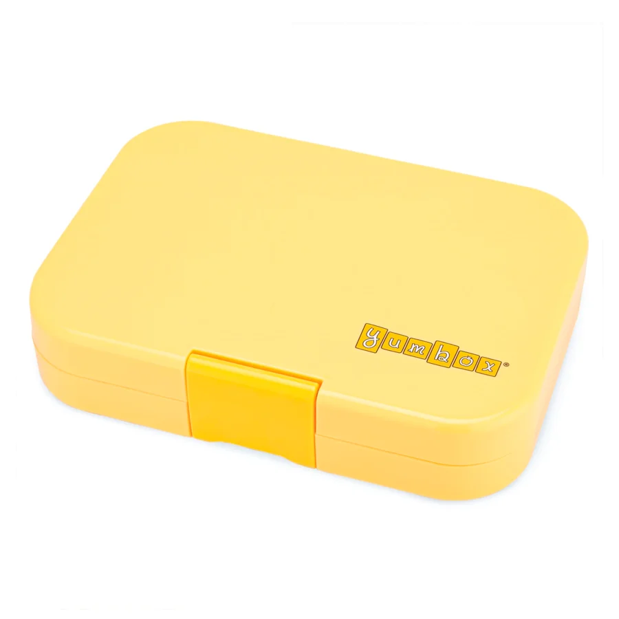 Yumbox Panino Brotbox mit 4 Fächern, yoyo yellow-polar bear tray