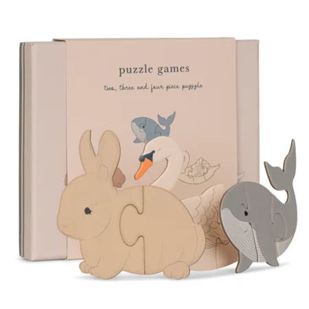 Konges Sløjd 3-Step-Puzzlespiel, beige