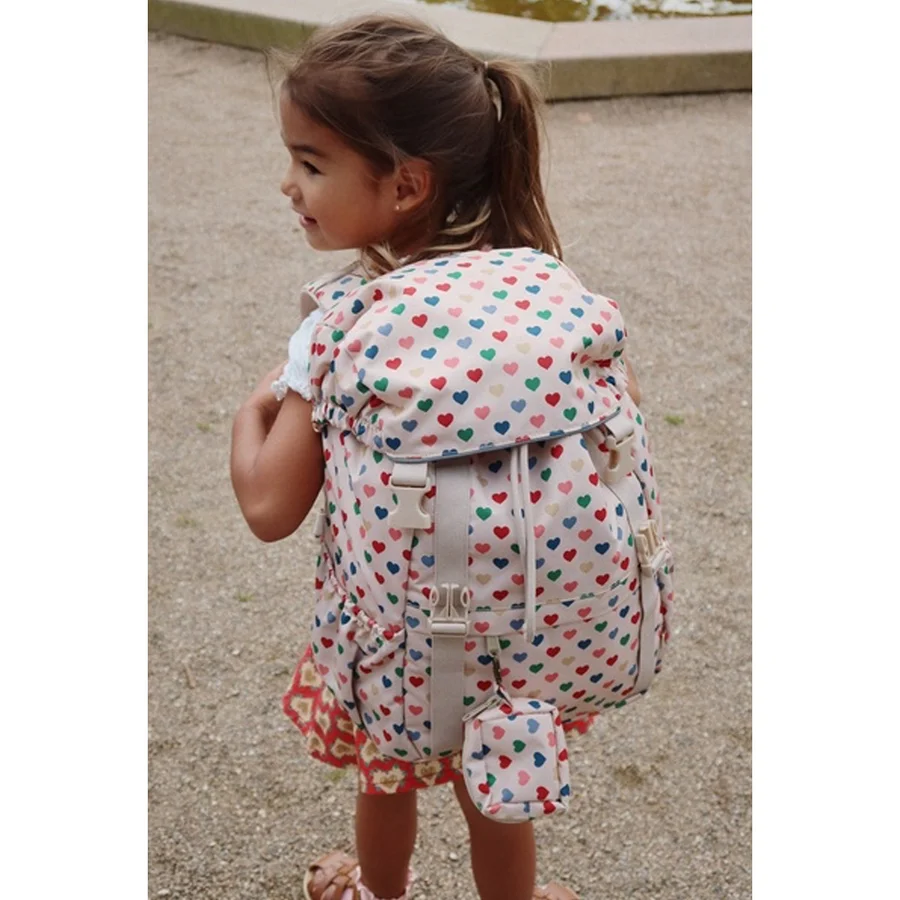 Konges Sløjd Clover Maxi Schultasche, coeur coloré frappe