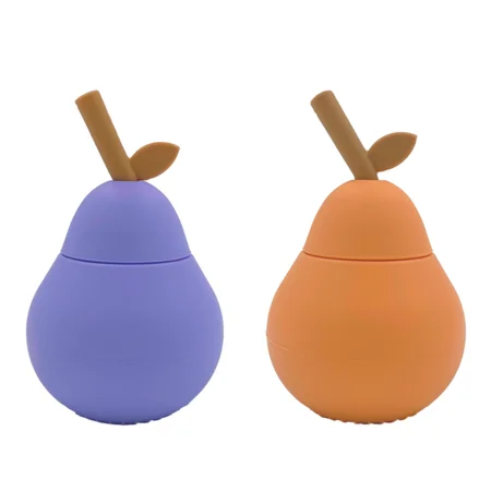 OYOY Birnenbecher 2er-PAck, purple/apricot