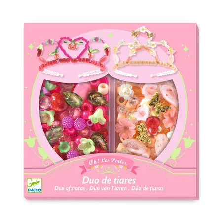 Djeco perler, diadem rosa