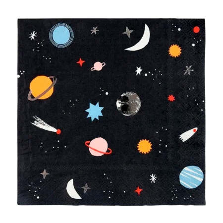 Meri Meri store servietter, Space