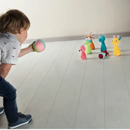 Lilliputiens bowlingsæt med stofdyr
