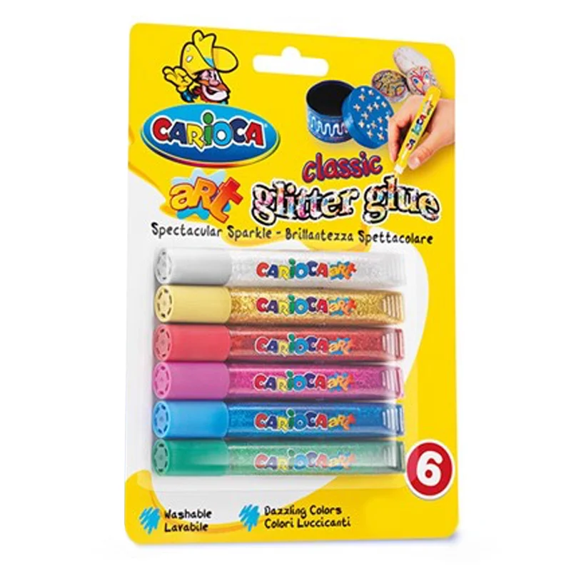 Carioca glitterlim 6 stk, klassisk