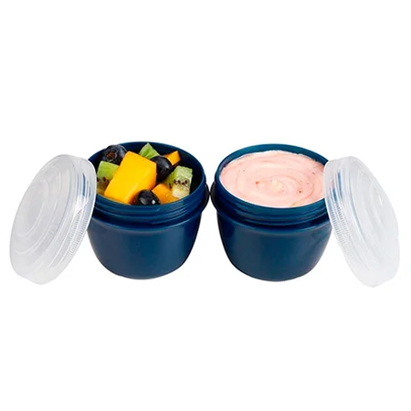 Sistema renew 2-pak yoghurt-bæger, blå