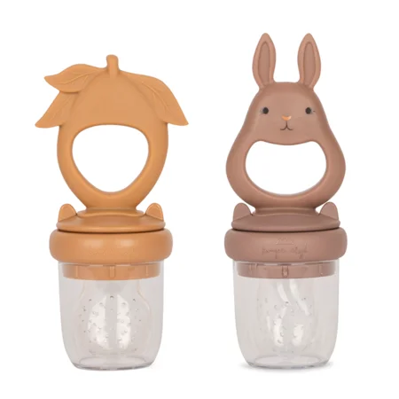 Konges Sløjd Silikon-Fruchtsauger, bunny & lemon