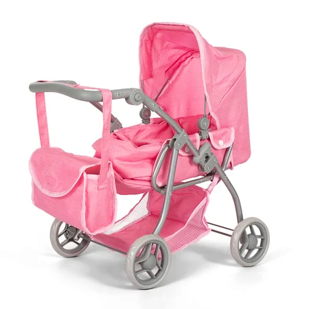 MaMaMeMo dukkevogn med lift, pink